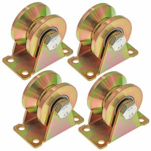 China Heavy Duty Swing Sliding Gate Hardware Wheels Sliding Gate Tracks Wheels Hardware Kit Barrier Alumanium Roller Gate on sale