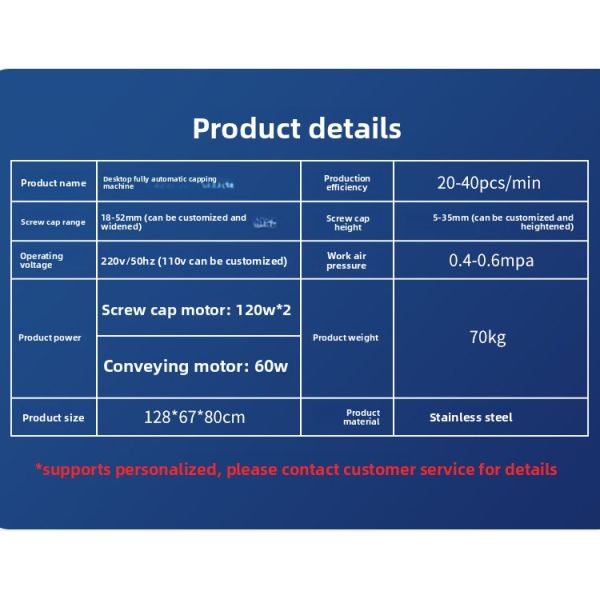High Efficiency Semi Automatic Desktop Pneumatic Screw Machine Plastic Cap for Cosmetics Water Beverages Glass Spray Bottles