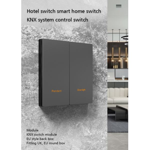 D8 PC Cover Smart Light Switch Panel KNX assosiate certificate