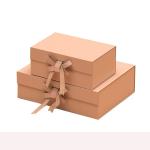 A5 Deep Rigid Collapsible Box Folding Magnetic Gift Box With Ribbon Bow Tie