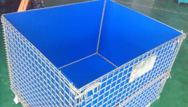 Quality Customize Non-Standard Collapsible Wire Container With PP Liner For Warehouse for sale