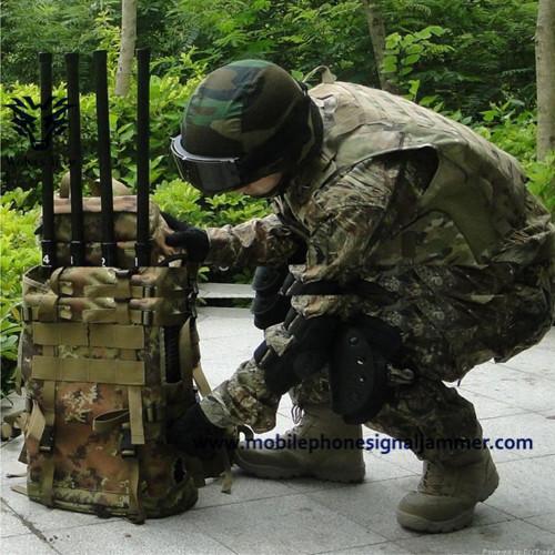 Quality Internal Battery Backpack Jammer 6 Bands Frequency With External LCD Display for sale