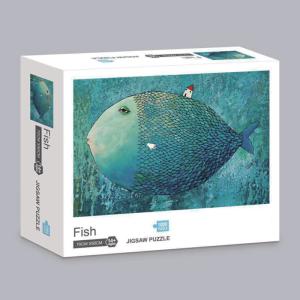 Wholesale Thick Chipboard Educational 1000pcs Jigsaw Puzzle Fish Custom Printed from china suppliers