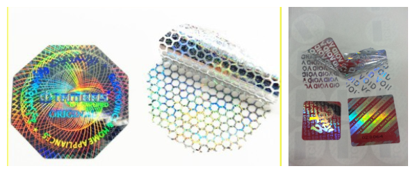 Custom 3d Holographic Tamper Evident Security Label 20mm Anti Counterfeiting Security Code Sticker Label