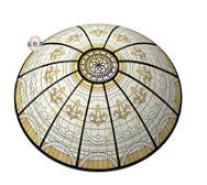 Quality Graphic Design Tempered Architectural Stained Glass Roof Skylight Church Style for sale