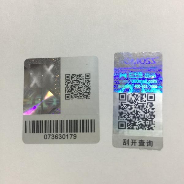 Quality Guarantee Product Authenticity with Holographic Laser Security Sticker and Sequential Numbering for sale