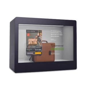 China Advertising Transparent LCD Touch Screen Transparent LCD Display Box 21.5 Inch on sale