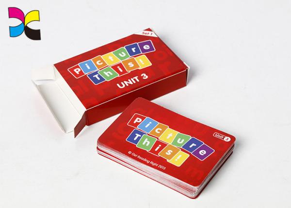 Quality Children Card Card Printing Services Learning Playing Full Color Custom Size for sale