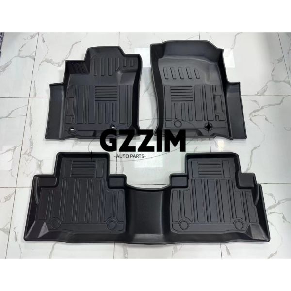 Toyota Prado FJ120 2003-2009 LHD Car Black Floor Mat TPE Floor Mats Foot Pad Car Interior Accessories Floor Mat