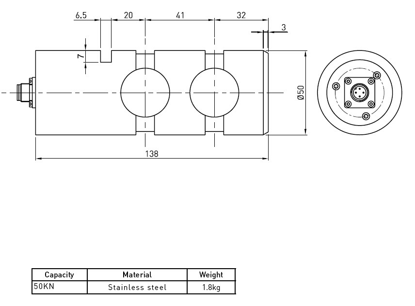 Custom Torque Load Pin Stainless Steel Load Cell Testing For Elevator / Crane