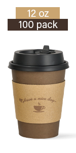12oz brown coffee cups