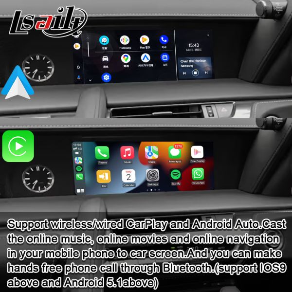 Wireless CarPlay Interface Integrated OEM Screen for Lexus LX570 LX460d 2016-2021 Android Auto Video Interface