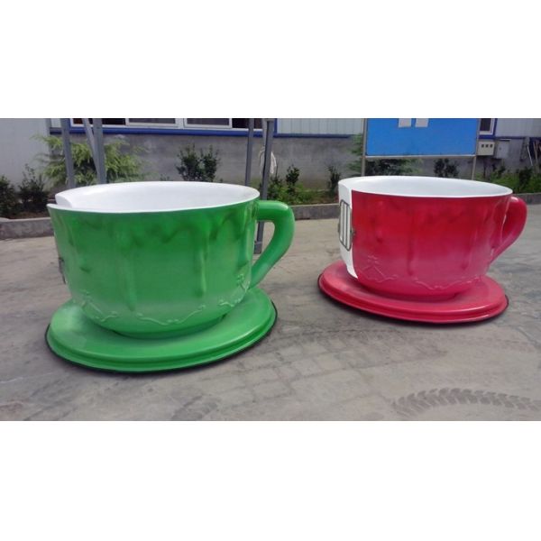 Shopping Mall Spinning Teacups Ride With Three Small Rotating Turntable