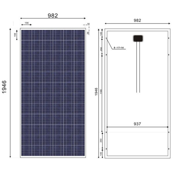 295 Watt Polycrystalline Solar Panel Off - Grid Power Generation System