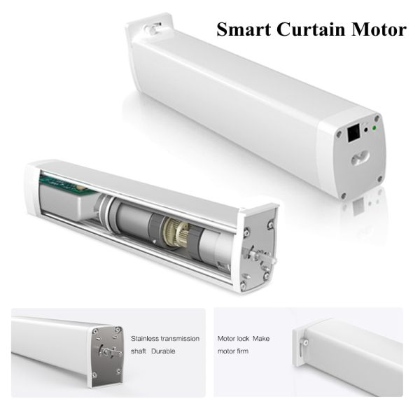 1.2Nm Smart Home Curtain Motor 433HMz Remote Control Curtain Opener
