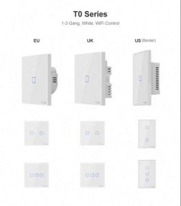 China Smart Switch Module Home Wifi Smart Switch Alexa Google Voice Control SONOFF 1/2/3 Gang T0 T1 T2 T3 US/EU/UK on sale