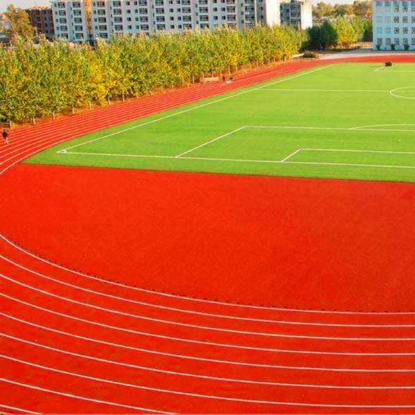 Quality No Peel Red Jogging Track Material For Semicircle Area Non Toxic for sale