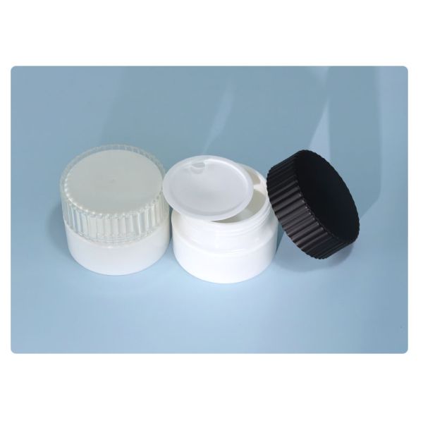 120g White Cream Jars Round Shape Personalized Plastic Jars For Cream