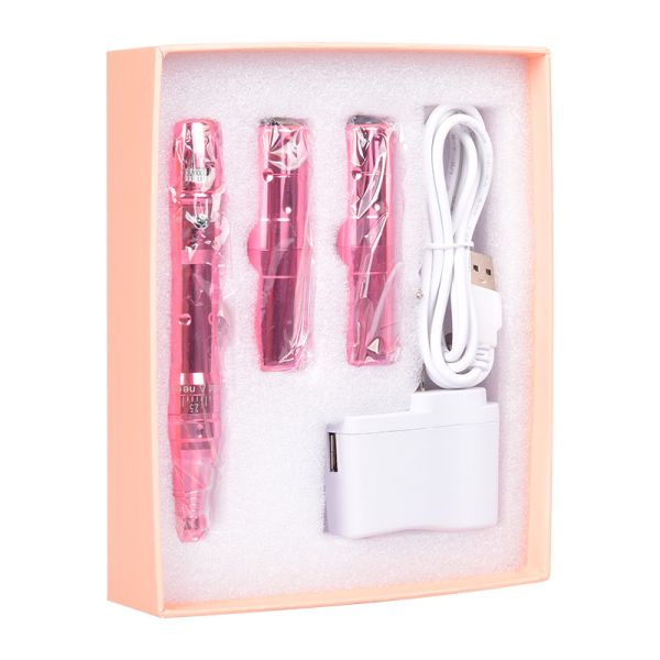 Silver Pink Wireless Permanent Makeup Machine With 2 Battery Private