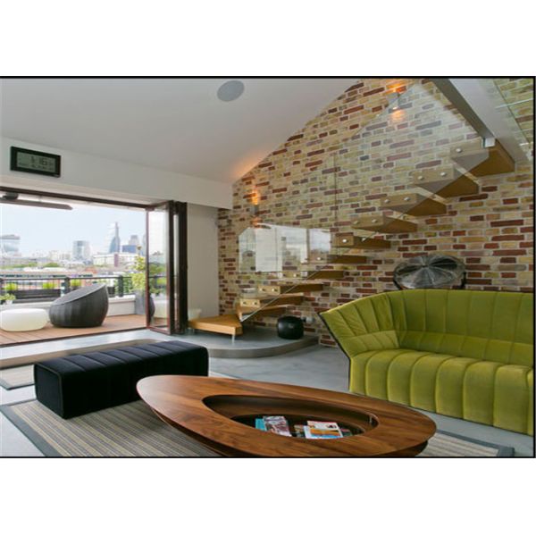 Internal Solid Wood Modern Floating Stairs