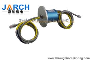 Wholesale 1 channel 1000M Ethernet slip ring 1~24 circuits signal OD56mm Flange Mounting Max Speed:200RPM from china suppliers