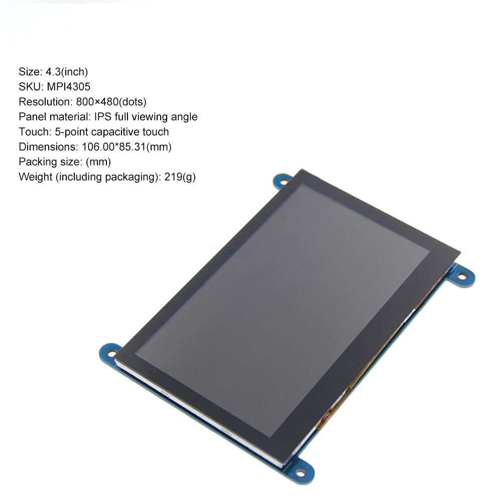 HDMI Smart LCD Module 800x480 4.3 Inch Capacitive Touch Screen