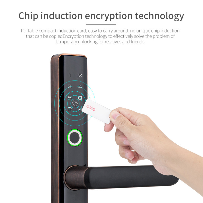 Glomarket Zinc Alloy Smart Door Lock With Tuya WiFi Fingerprint Smartphone APP Remote Control For House Apartment