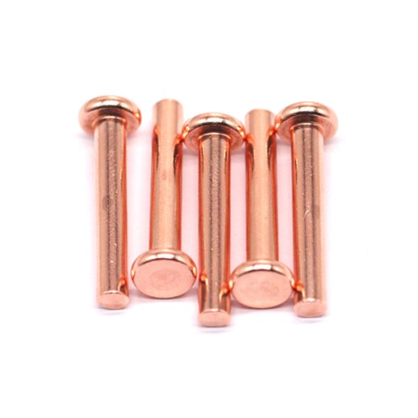 1/4 1/2 7/16 Copper Brass Flat head solid rivet M6 M12 M13 Round head rivet Custom size