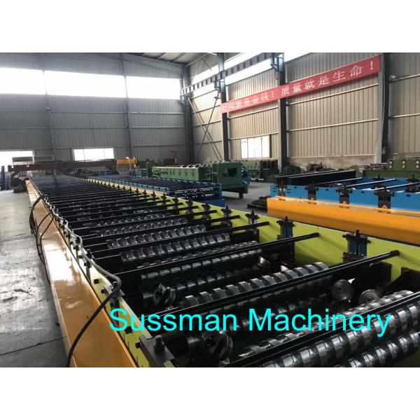 Building Material Metal Floor Decking Sheet Roll Forming Machine With Embossing Roller