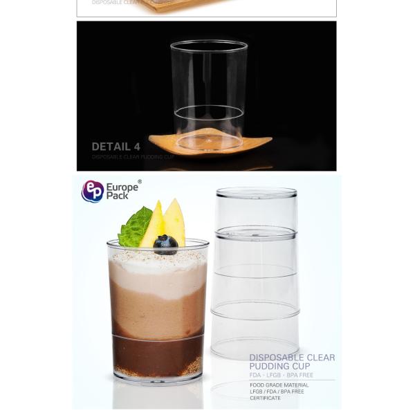 High quality reusable 93ml disposable plastic yogurt cup for different foods