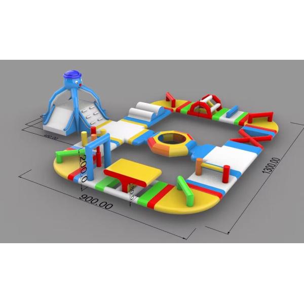 Outdoor Inflatable Water Park With Big Water Pool And Water Game Toys