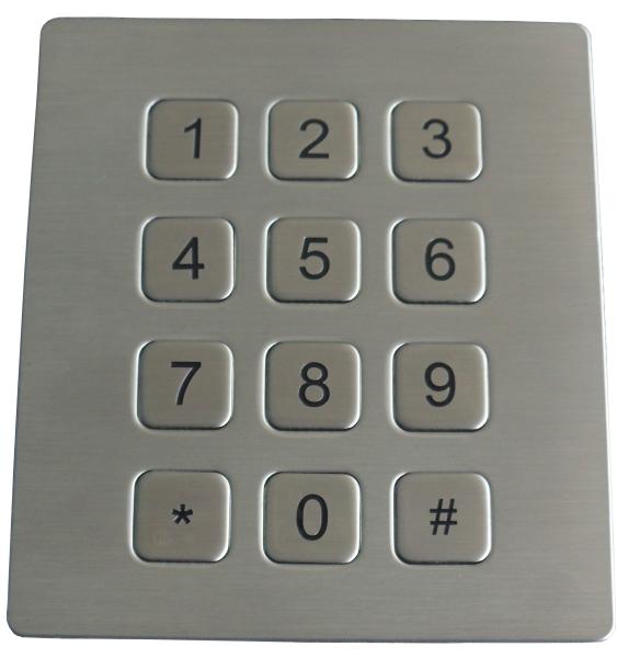 Quality 16 Keys Scrachproof Ps2 Metal Keypads Durable With 4 Holes Top Mounting Version for sale