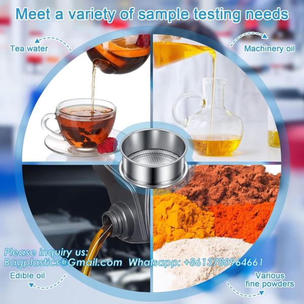 304 Stainless Lab Sieves, 200 Mesh (0.074 Mm), 80 Mesh (0.18 Mm), 10 Mesh (2 Mm) Aperture Test Sieve, 4 Inch Diameter