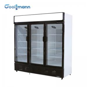 Wholesale 862L Glass Door Cooler Fridge Static With Fan Drink Upright Display 2m Height from china suppliers