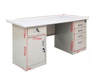China ISO9001/ISO14001 Certified Modern Stainless Steel Computer Desk with Lockable Drawer on sale