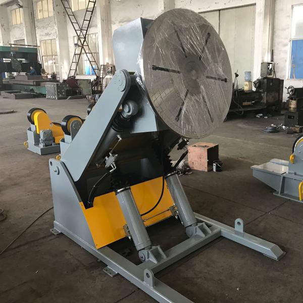 3T Hydraulic Welding Positioner , 3 Axis Tiltling And Rotary Welding Turn Table