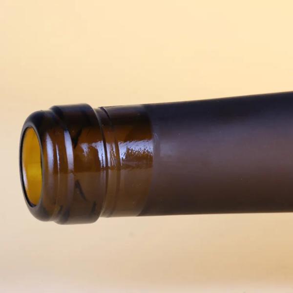 Airtight Food Storage Green Frosted Round Glass Bottles 500ml 750ml in Glass Material