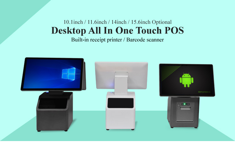 Bimi Android/Windows POS Systems 10.1''/11.6''/14''/15.6'' Touch Screen Built-in Scanner/Thermal Printer