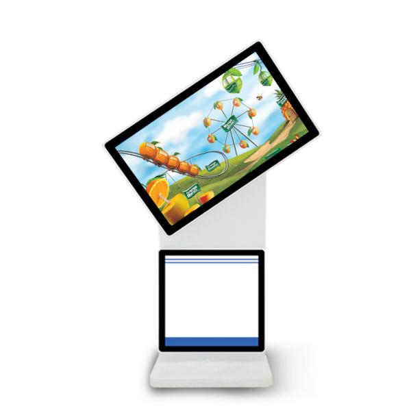 Quality Rotating Digital Poster Touch Screen Monitor Floor Stand , High Resolution Digital Kiosk Display for sale