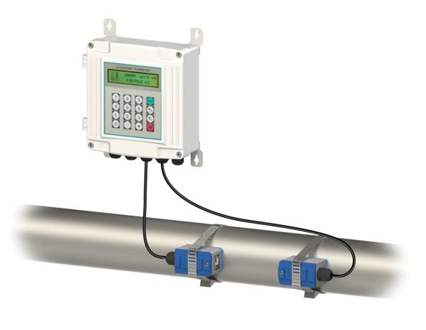Quality Industrial Ultrasonic Flow Meter Doppler With Transducer Pipeline for sale