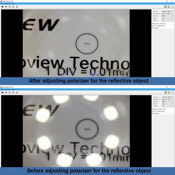 ODM USB Digital Microscope Usb Plug And Play PC Software Polarizer 5MP For Forensics
