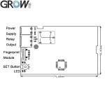 GROW K226+G16 DC10-30V Admin/User Fingerprint Password Access Control Board 4