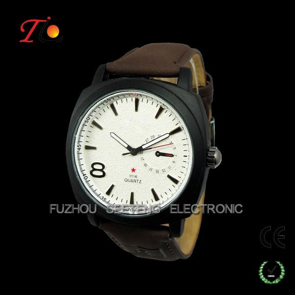 Quality Brand high quality for Men analog watch with PU leather strap customized color dial for sale