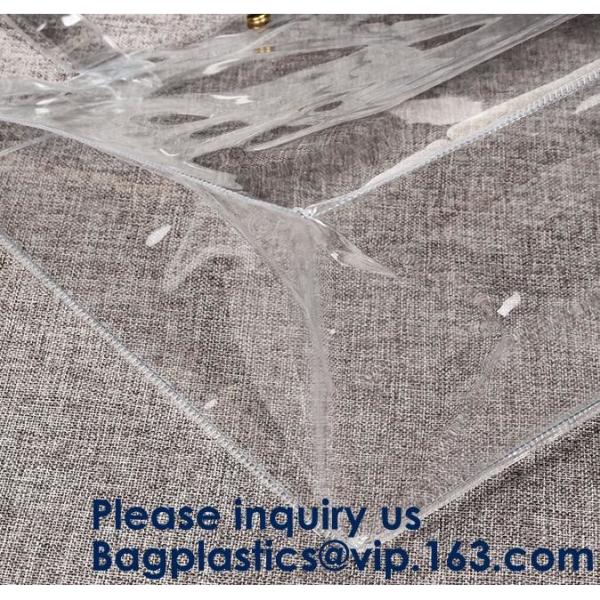 100% Manufacturer Eco-Friendly,Reusabl Promptly Delivery Reasonable Price,Custom printing Large Capacity Women Clear PVC