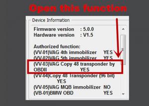 Wholesale Key Chip Automotive Transponder Key Programmer VV-03 For VAG Copy 48 Transponder from china suppliers