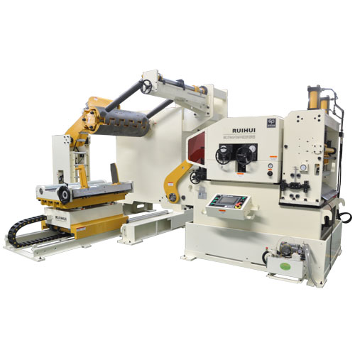 Fully Automatic Servo Roller Feeder Sheet Metal Coil Processing 3 in 1 Leveler Uncoiler Feeder