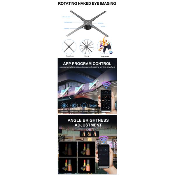 3D Hologram Fan Projector 62cm Holographic Fan for Holographic LED Display Projection