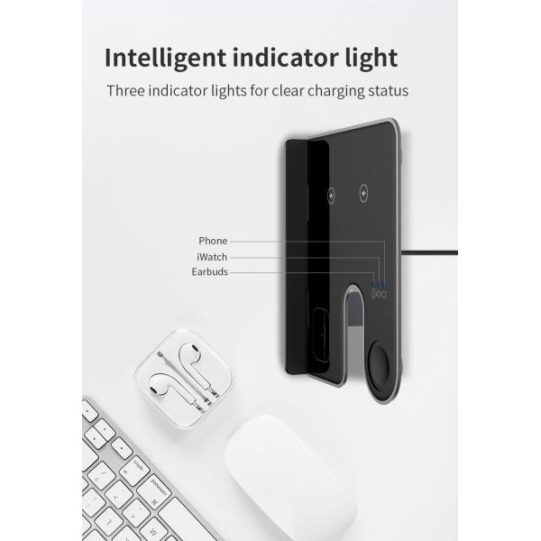 Aluminum Alloy Wireless Charging Pad for IPhone Samsung Overcharge Protection 15W Output