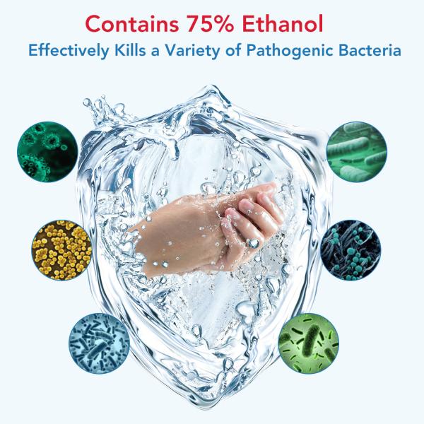 Portable Antibacterial Medical Hand Sanitizer 200ml 75% Alcoholic Hand Sanitizer