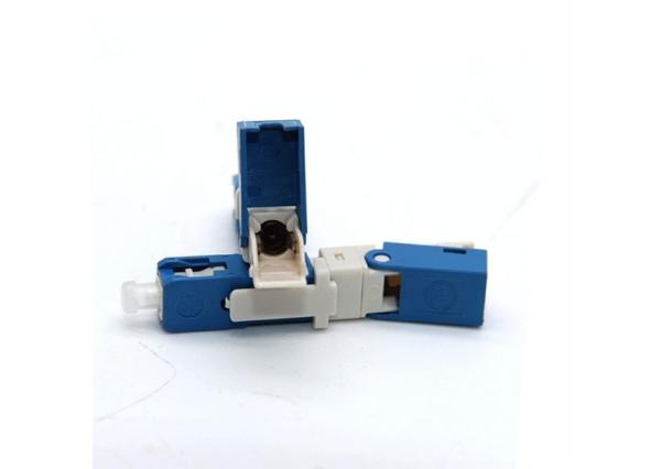 Quality FTTH Field Assembly Optical SC Quick Release Connector G657A Blue Color for sale